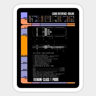 Computer Readout Showing Class 1 Probe Sticker